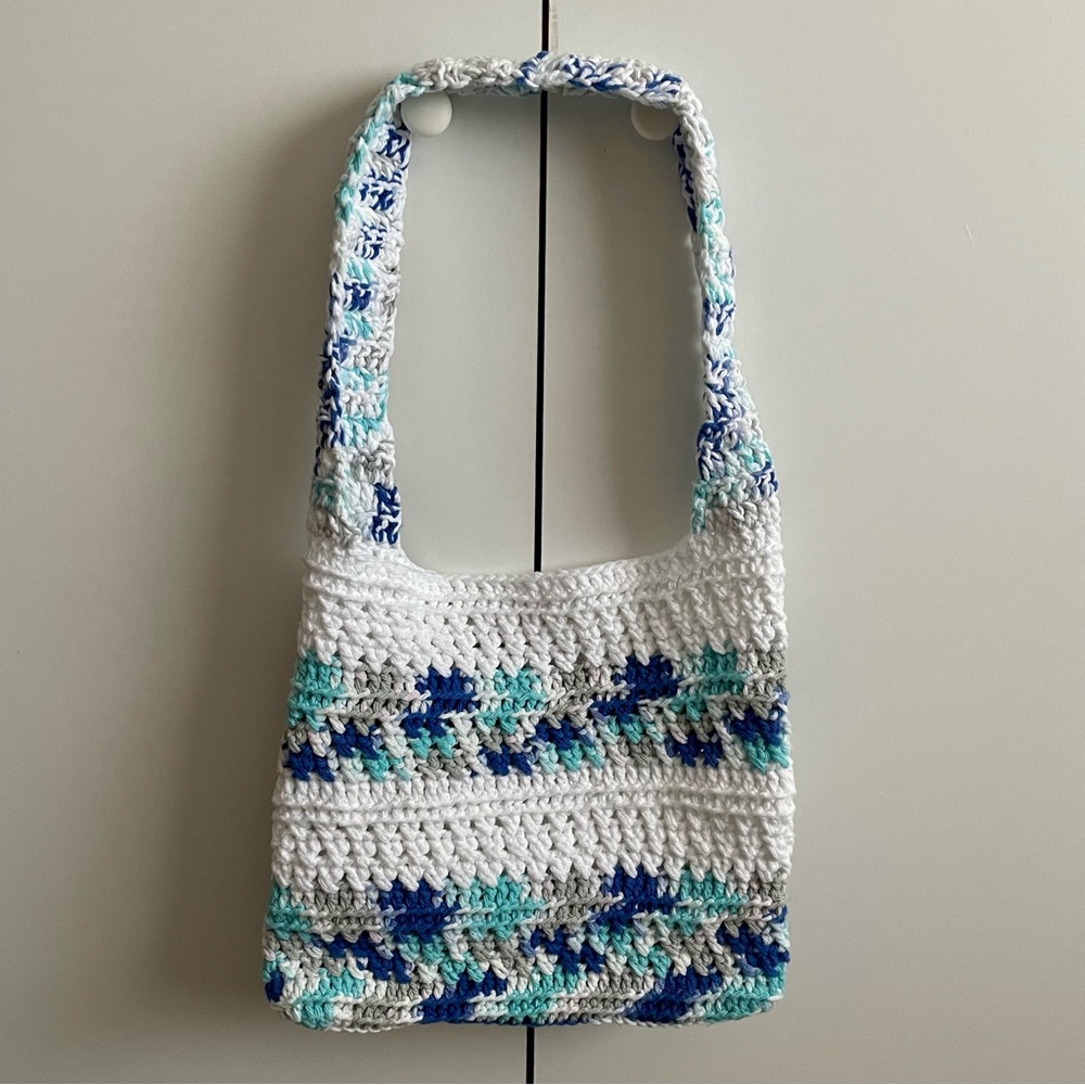Vintage Handmade Crochet Knit Bag